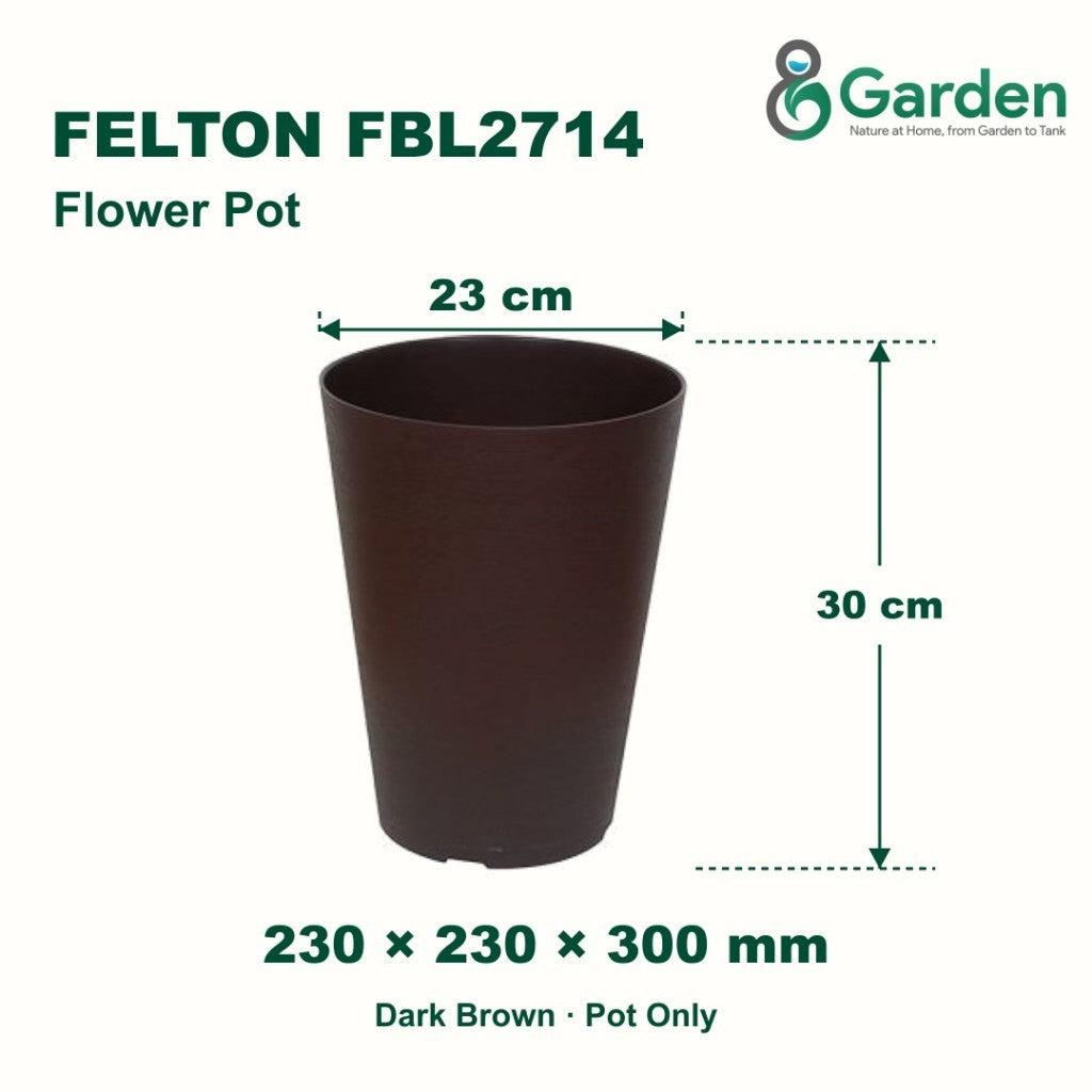 Felton FBL2714 Round Plastic Flower Pot 23cm – product guide