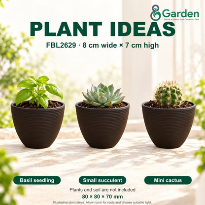 Felton FBL2629 Round Plastic Flower Pot 8cm – product and size guide