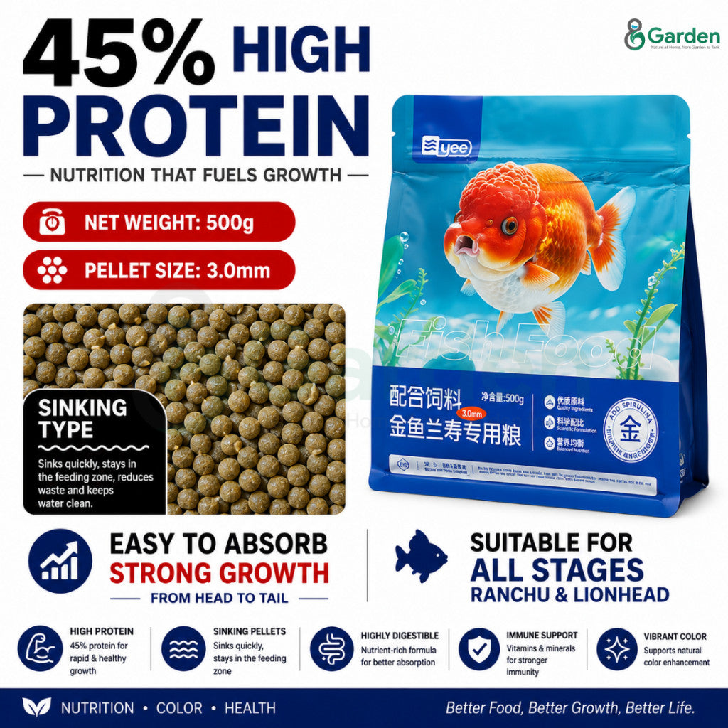 YEE Ranchu Goldfish Food – Floating 300 g / Sinking 500 g – product details view 11