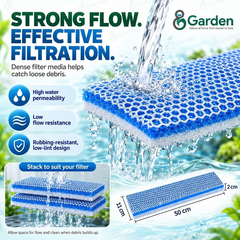 8Garden 5-Layer Aquarium Filter Pads – 50 × 11 cm, 2 Pieces – product details view 2