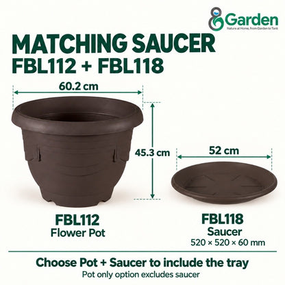 Felton FBL112 Round Plastic Flower Pot 60.2cm – product guide