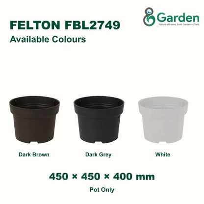 Felton FBL2749 Round Plastic Flower Pot 45cm – product and size guide