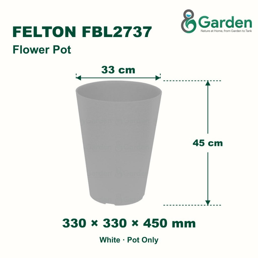 Felton FBL2737 Round Plastic Flower Pot 33cm – product guide
