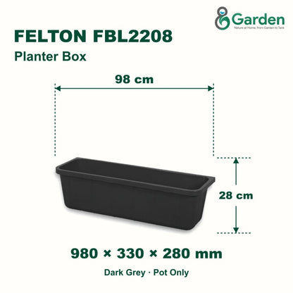 Felton FBL2208 Planter Box 98cm – product and size guide