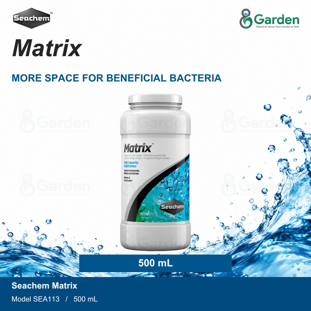 Seachem Matrix Biological Aquarium Filter Media – 500 mL / 1 L / 4 L – product information