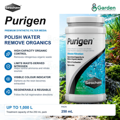 Seachem Purigen Organic Waste Filter Media – 250 mL – product information