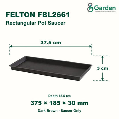 Felton FBL2661 Rectangular Flower Pot Saucer 37.5cm – product guide