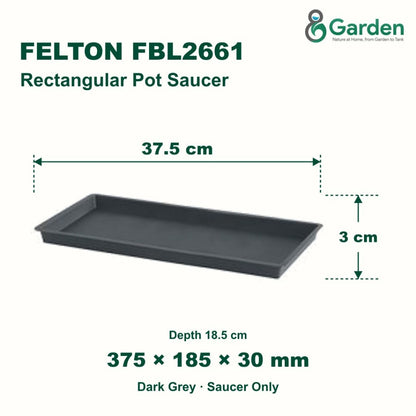Felton FBL2661 Rectangular Flower Pot Saucer 37.5cm – product guide