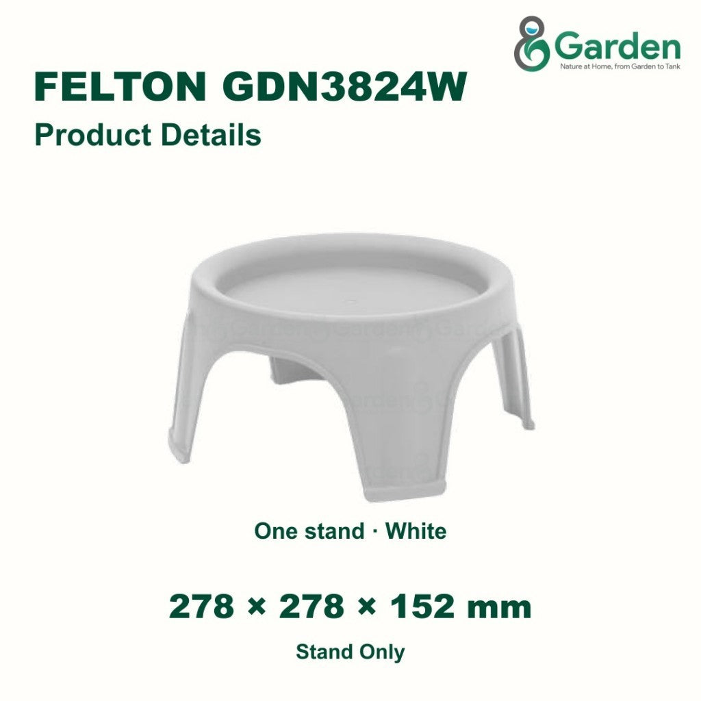 Felton GDN3824W Round Flower Pot Stand 27.8cm – product guide
