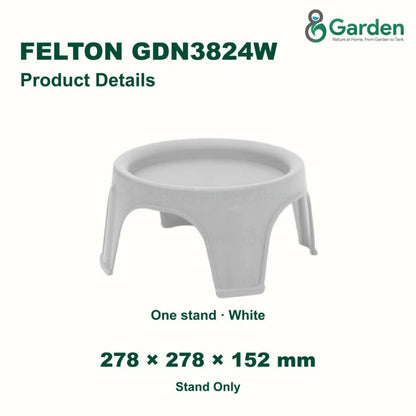 Felton GDN3824W Round Flower Pot Stand 27.8cm – product guide