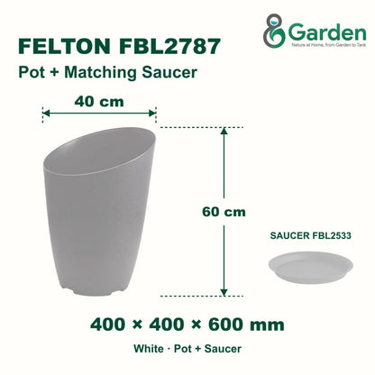 Felton FBL2787 Round Plastic Flower Pot 40cm – product and size guide
