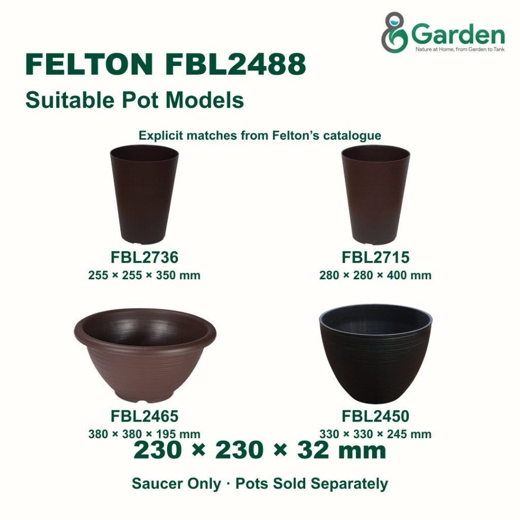 Felton FBL2488 Round Flower Pot Saucer 23cm – product guide