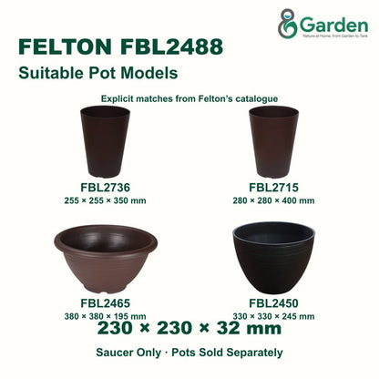 Felton FBL2488 Round Flower Pot Saucer 23cm – product guide