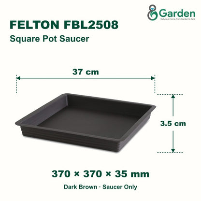 Felton FBL2508 Square Flower Pot Saucer 37cm – product guide