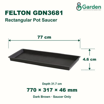 Felton GDN3681 Rectangular Flower Pot Saucer 77cm – product guide