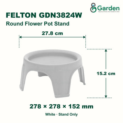Felton GDN3824W Round Flower Pot Stand 27.8cm – product guide