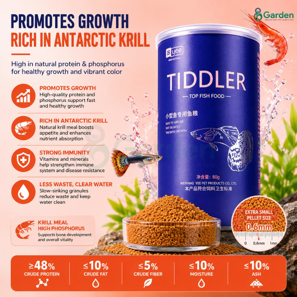 YEE Tiddler Small Fish Food – 0.2 mm / 0.6 mm Pellets – product details view 6