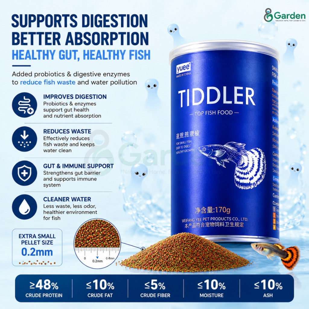 YEE Tiddler Small Fish Food – 0.2 mm / 0.6 mm Pellets – product details view 3