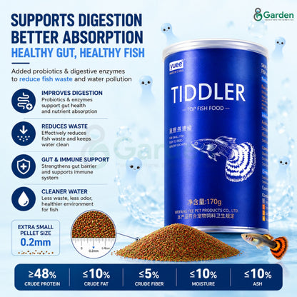 YEE Tiddler Small Fish Food – 0.2 mm / 0.6 mm Pellets – product details view 3
