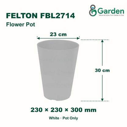 Felton FBL2714 Round Plastic Flower Pot 23cm – product guide
