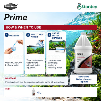 Seachem Prime Aquarium Water Conditioner – 4 L – product information