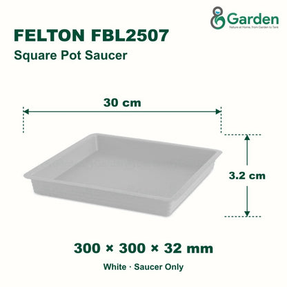 Felton FBL2507 Square Flower Pot Saucer 30cm – product guide