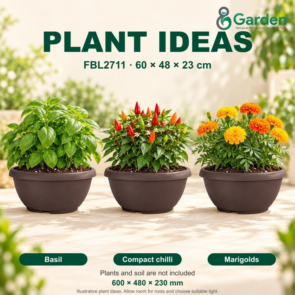 Felton FBL2711 Oval Plastic Flower Pot 60cm – product and size guide