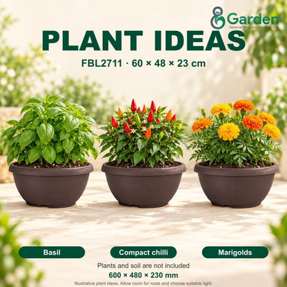 Felton FBL2711 Oval Plastic Flower Pot 60cm – product and size guide