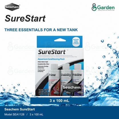 Seachem SureStart Aquarium Starter Pack 3 × 100 mL – product information