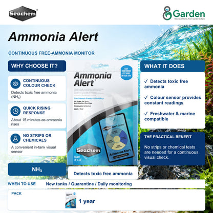 Seachem Ammonia Alert Continuous Free Ammonia Monitor – product information