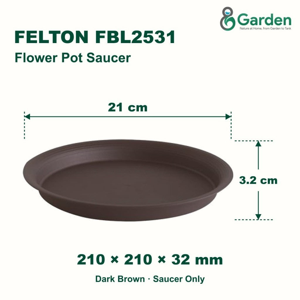 Felton FBL2531 Round Flower Pot Saucer 21cm – product guide