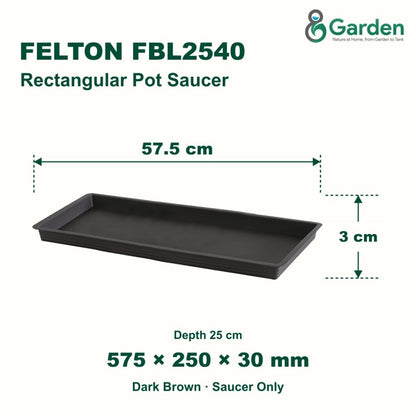 Felton FBL2540 Rectangular Flower Pot Saucer 57.5cm – product guide
