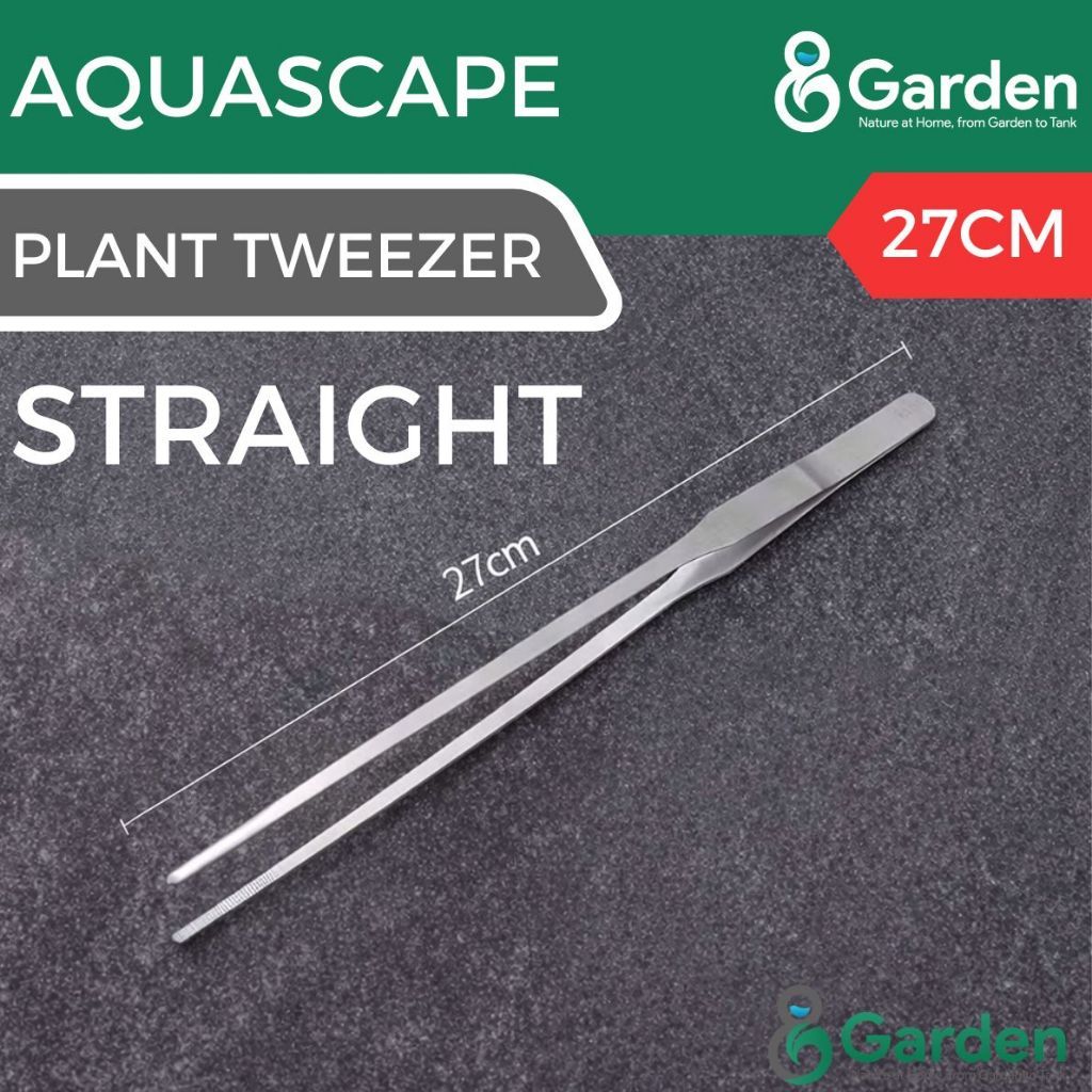 Stainless Steel Aquascaping Tweezers – 27 cm straight tip