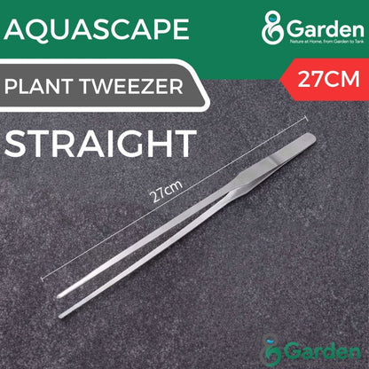 Stainless Steel Aquascaping Tweezers – 27 cm straight tip