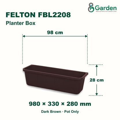 Felton FBL2208 Planter Box 98cm – product and size guide