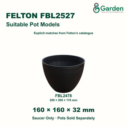 Felton FBL2527 Round Flower Pot Saucer 16cm – product guide