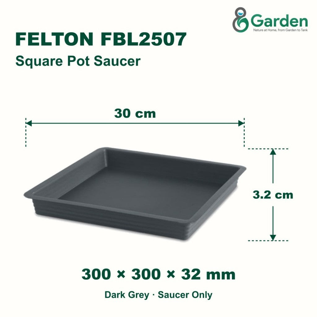 Felton FBL2507 Square Flower Pot Saucer 30cm – product guide