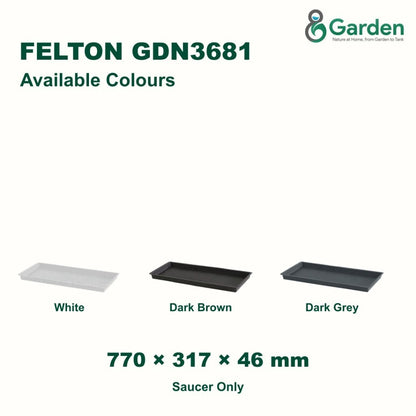 Felton GDN3681 Rectangular Flower Pot Saucer 77cm – product guide