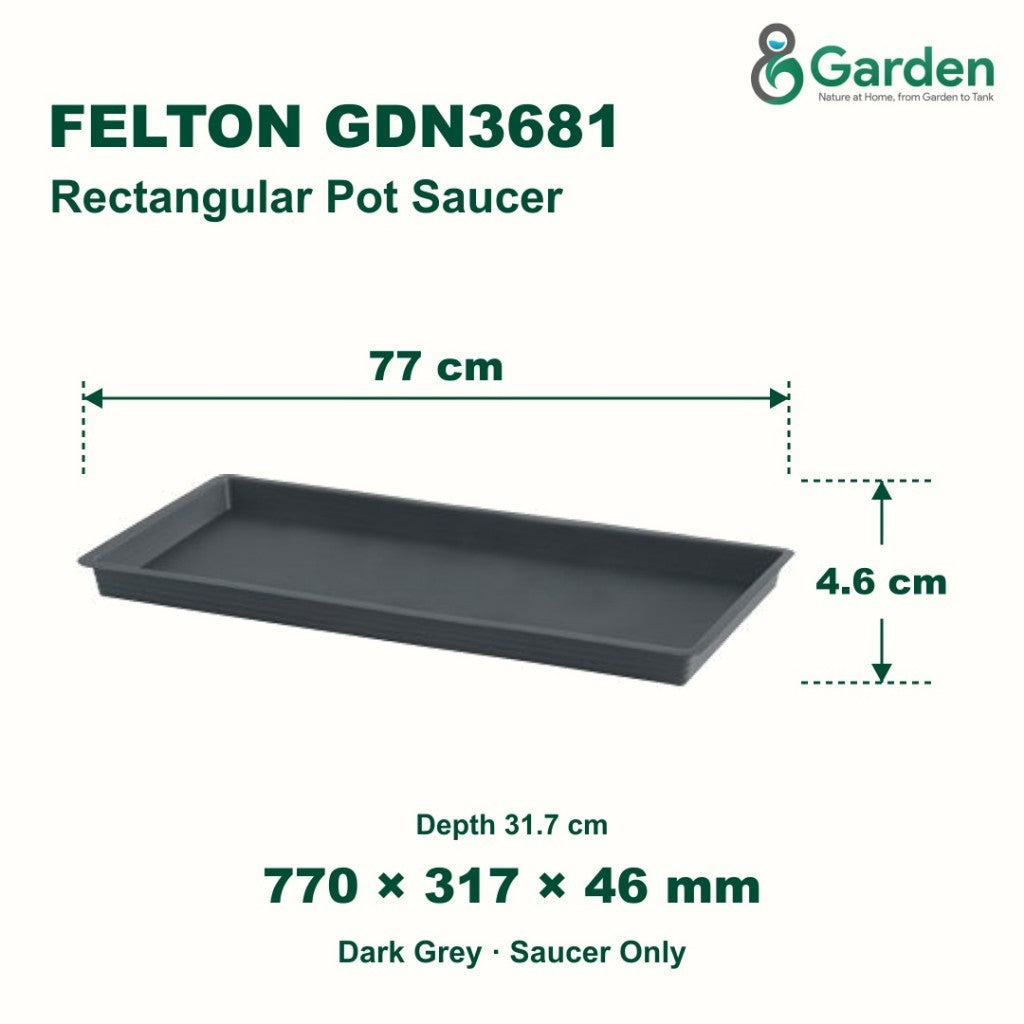 Felton GDN3681 Rectangular Flower Pot Saucer 77cm – product guide