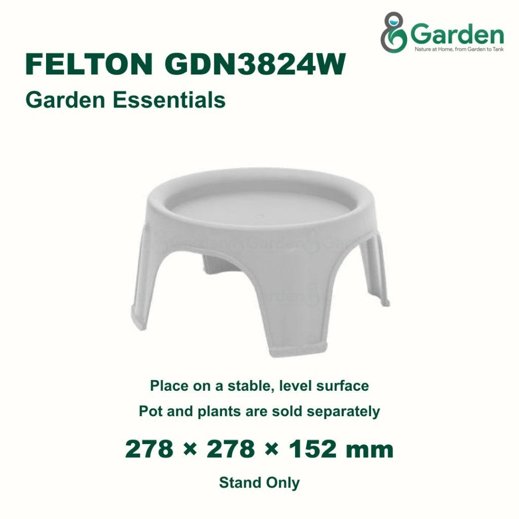 Felton GDN3824W Round Flower Pot Stand 27.8cm – product guide