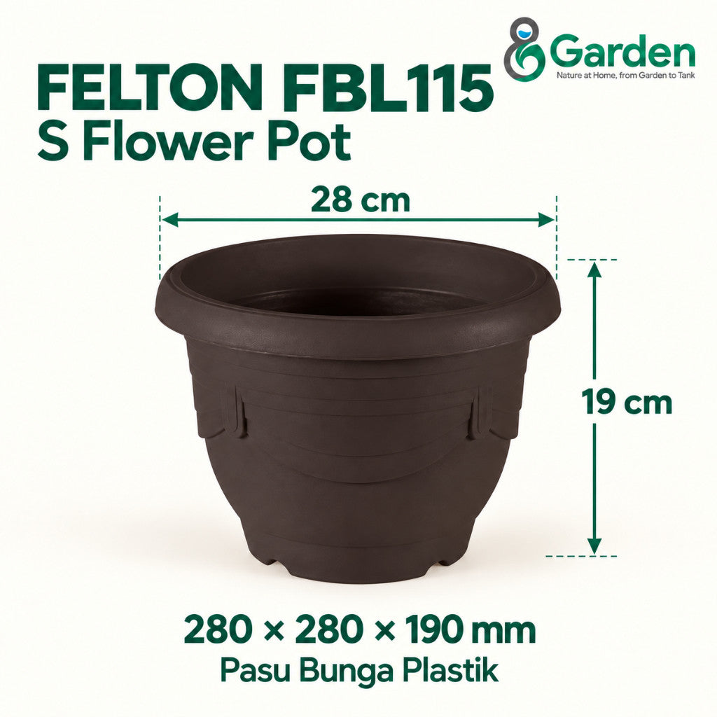 Felton FBL115 Round Plastic Flower Pot 28cm – product guide