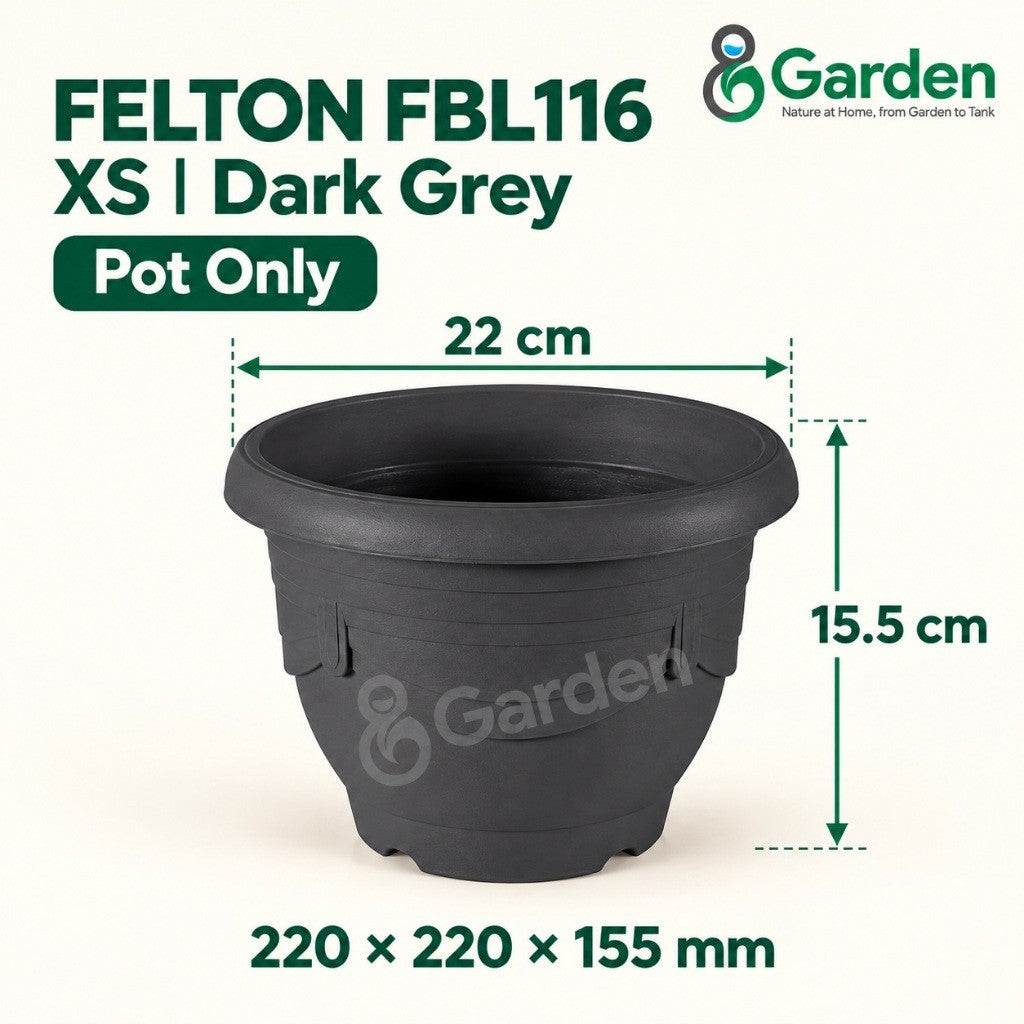 Felton FBL116 Round Plastic Flower Pot 22cm – product guide