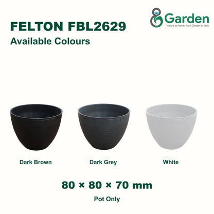 Felton FBL2629 Round Plastic Flower Pot 8cm – product and size guide