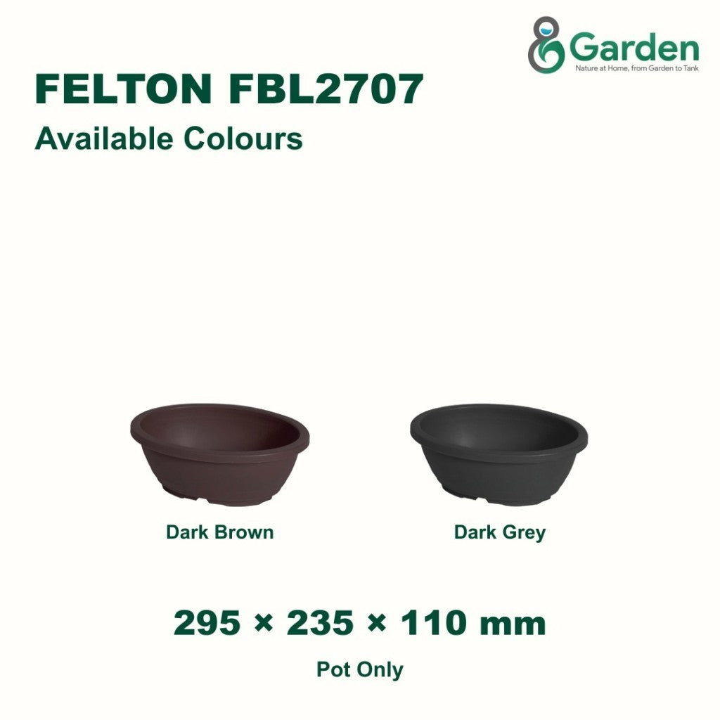 Felton FBL2707 Oval Plastic Flower Pot 29.5cm – product and size guide