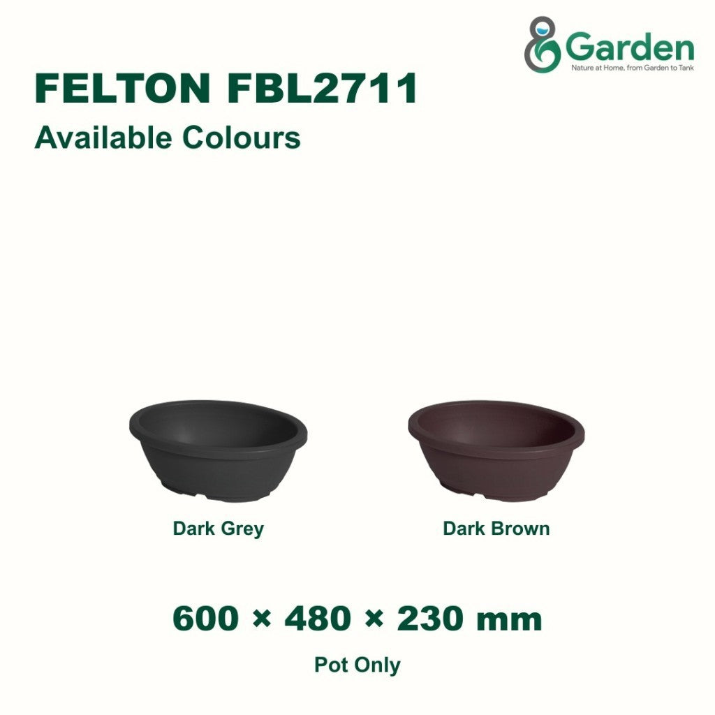 Felton FBL2711 Oval Plastic Flower Pot 60cm – product and size guide