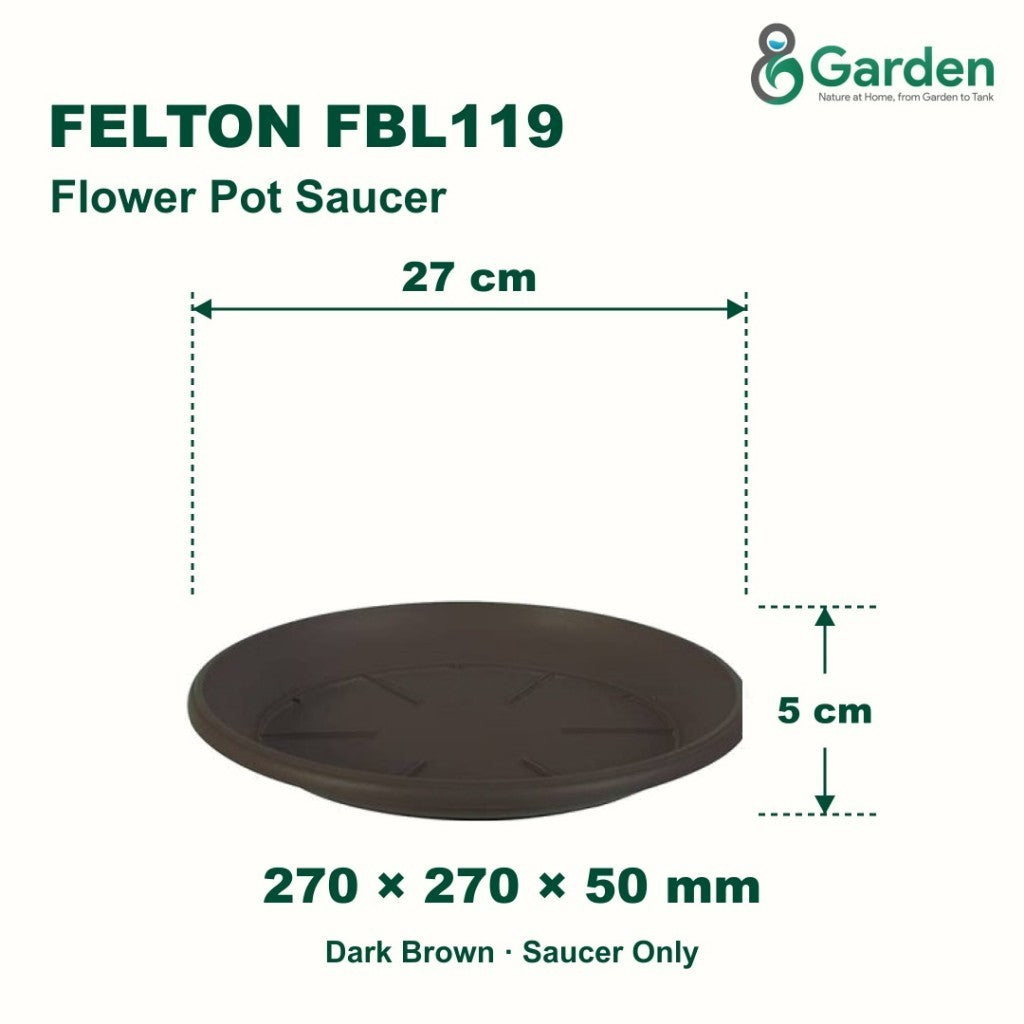 Felton FBL119 Flower Pot Saucer 27cm – product and size guide