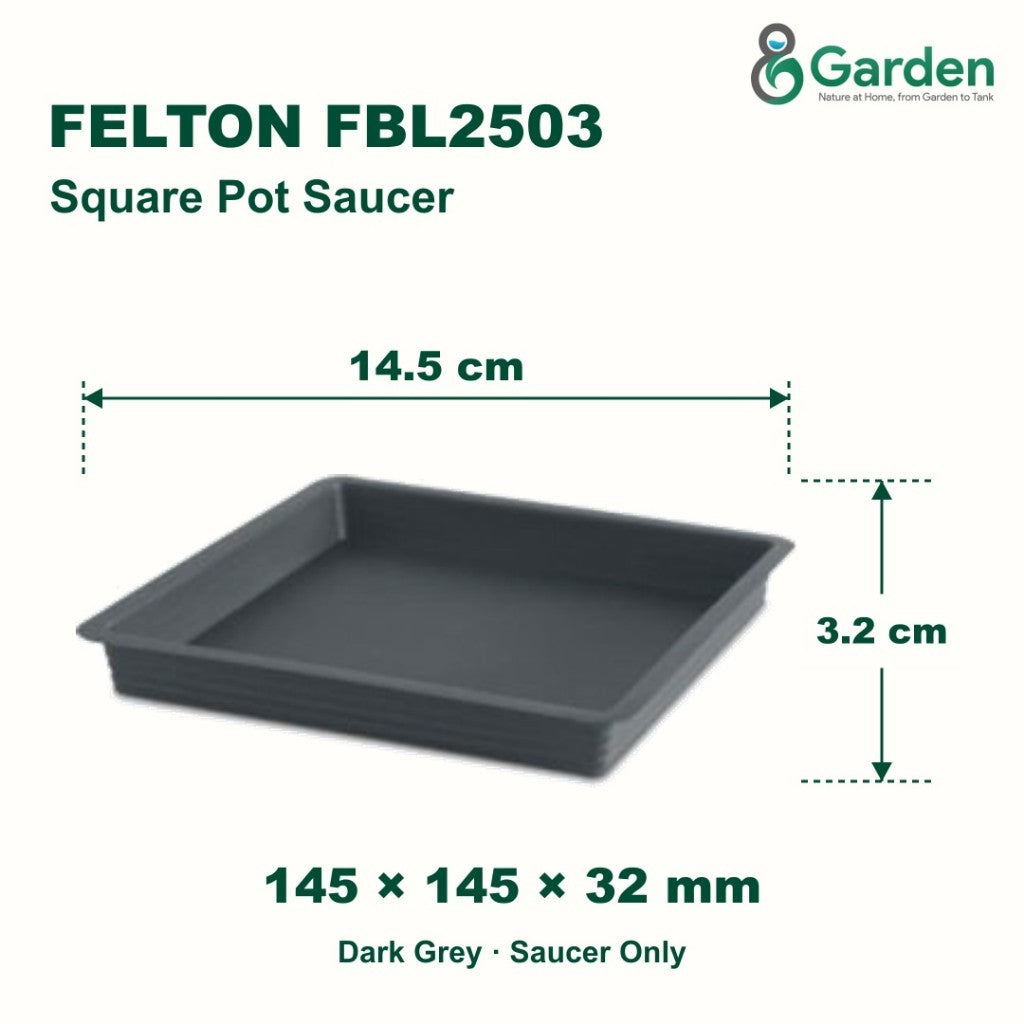 Felton FBL2503 Square Flower Pot Saucer 14.5cm – product guide