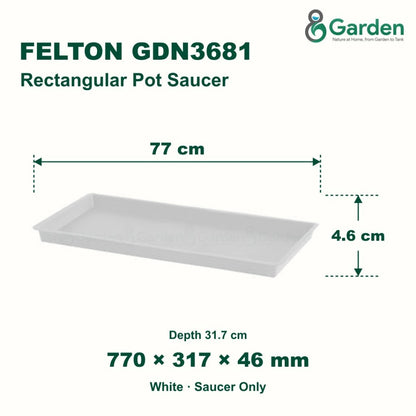 Felton GDN3681 Rectangular Flower Pot Saucer 77cm – product guide