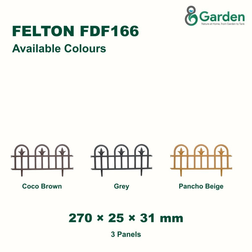 Felton FDF166 Decorative Garden Border Fence – 3 Pieces – product guide