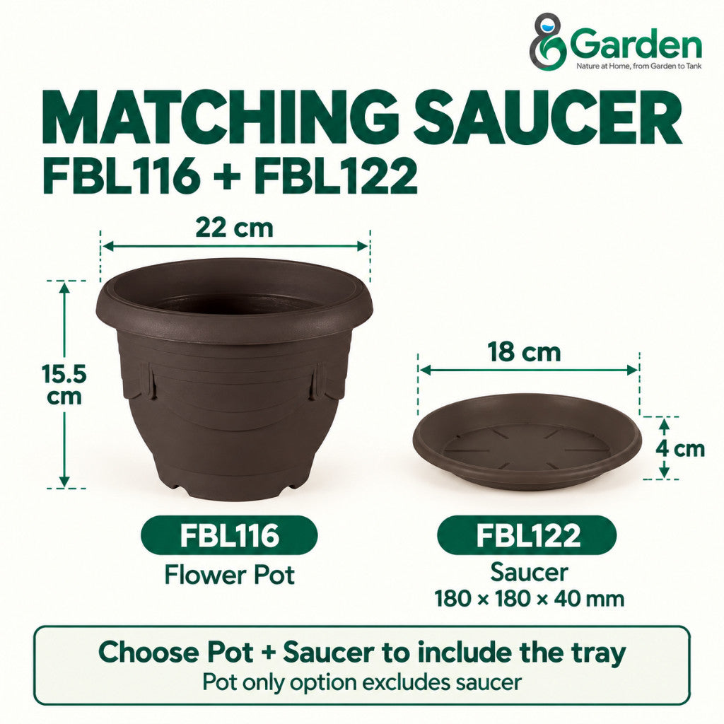 Felton FBL116 Round Plastic Flower Pot 22cm – product guide